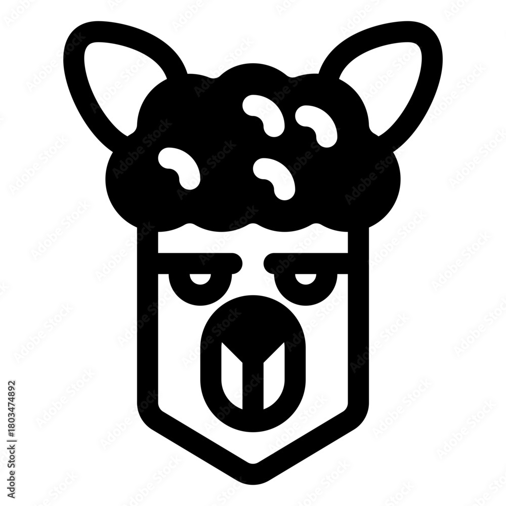 Naklejka premium Alpaca icon