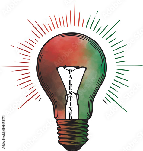 Palestine watercolor illustration, watercolor Palestine splash vector illustration  