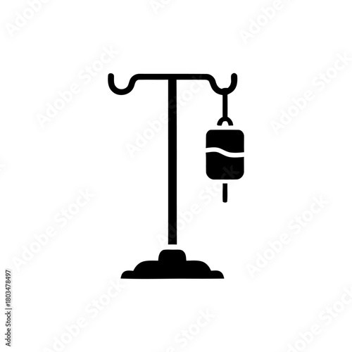 Simple IV Drip Icon – Medical Infusion Symbol in Minimal Style