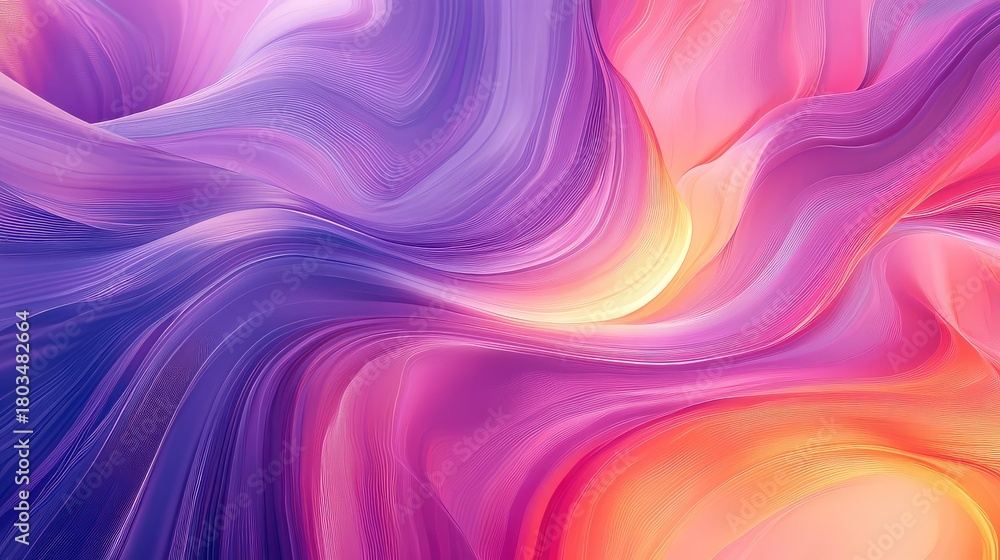 Fototapeta premium Abstract flowing waves creating colorful gradient background