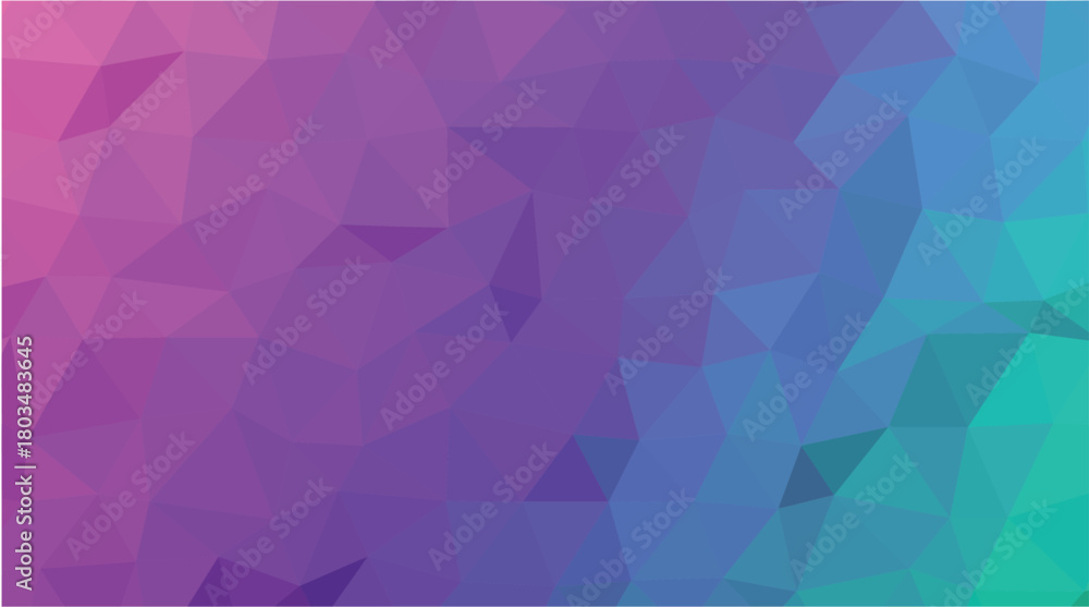 Obraz premium Smooth Low Poly Abstract Background - Vibrant Purple, Pink, and Teal Gradient