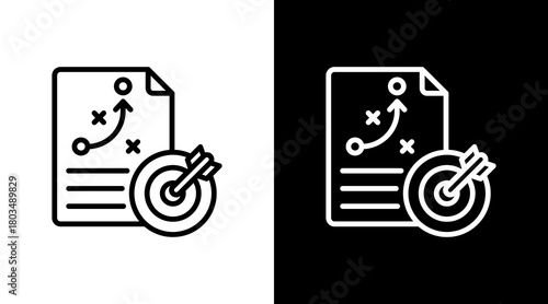 Objective With Icon Set Design