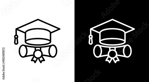 Academic With Icon Set Design