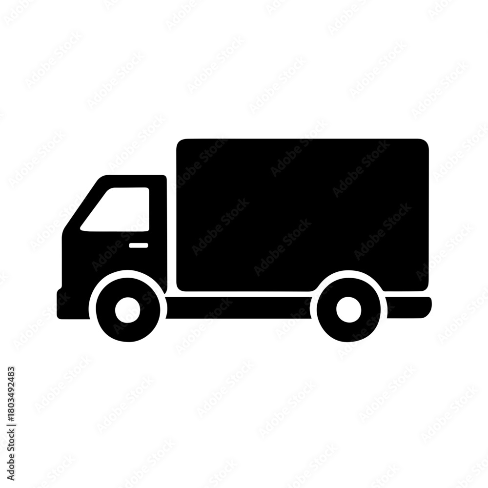 Fototapeta premium Delivery Truck Silhouette