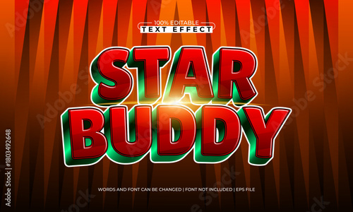 star buddy editable galaxy text effect with stars and nebula glow