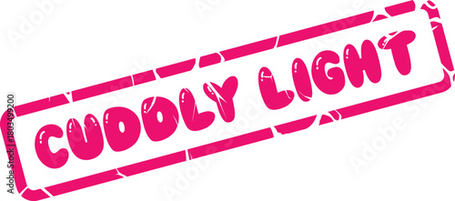 Playful Cuddly Light Pink Bubble Gum Text Stamp for Gentle and Illuminating Messaging