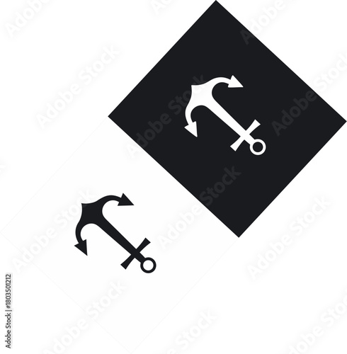 Bold nautical anchors design, perfect for maritime themes and coastal businesses branding projects