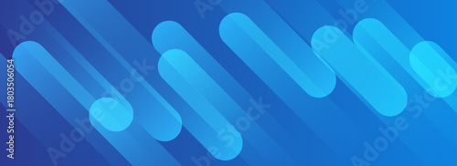 Abstract blue background with diagonal lines. Dynamic shapes composition.