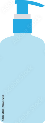 Clean hand sanitizer bottle with droplet icon and text placeholder