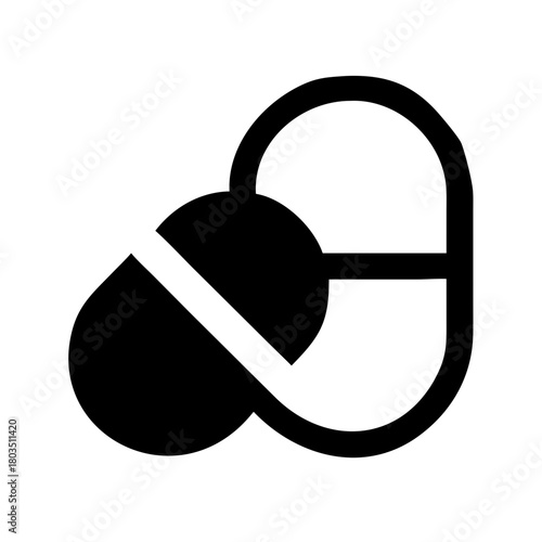 Pills icon isolated on for pharmaceutical or medical concept