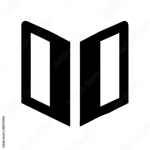 Open book icon isolated on representing knowledge and education