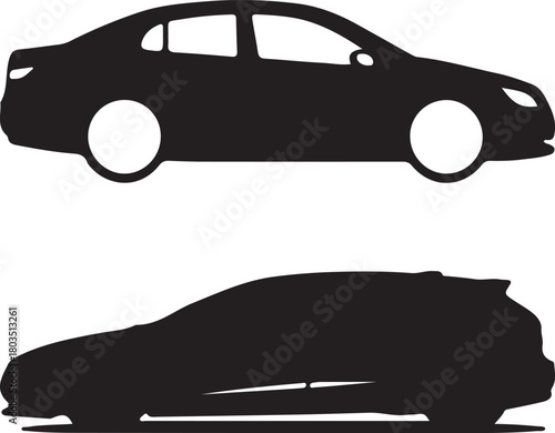 car silhouette vector arts design 8