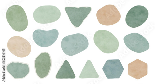 Abstract watercolor shapes vector design elements for graphic design