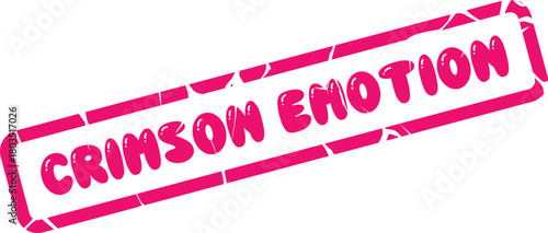Crimson Emotion Stamp Style for Expressive Digital Branding and Communication