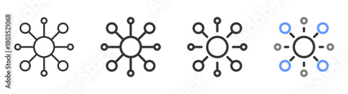 The Ultimate channel Styles with Variations Line of icon set vector illustration