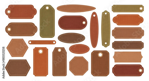 Assorted vintage style paper tags labels banners vector collection