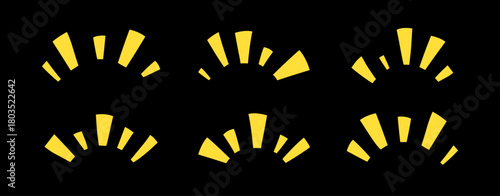 Doodle surprise emotion sketch scribble cartoon vector illustration. Japanese hand drawn manga expression elements, icons