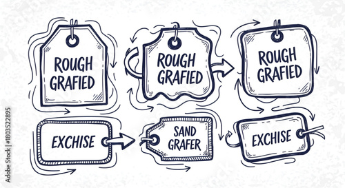 Rough grafied excise sand grafer diagram process flow illustration