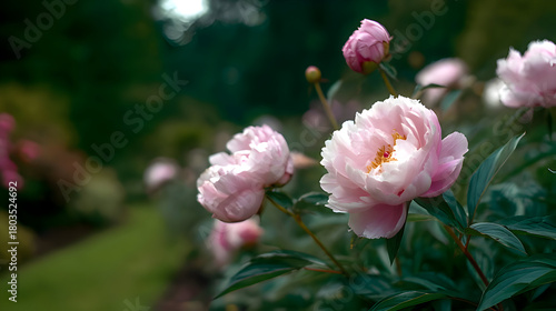 Wallpaper Mural Soft Pink Flowers in Natural Garden Light
 Torontodigital.ca