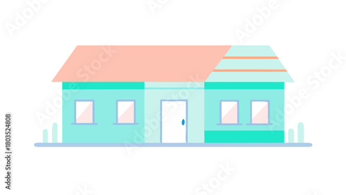 A cartoon illustration of a spa retreat building