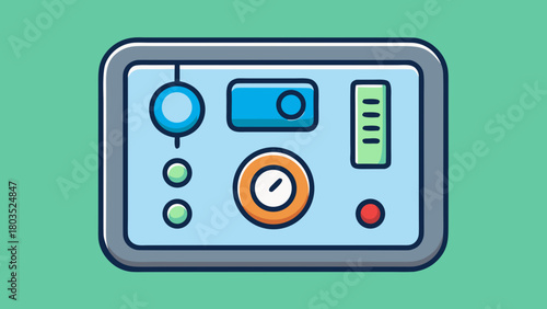 A Cartoon Oxygen Control Panel Displaying Various Readings