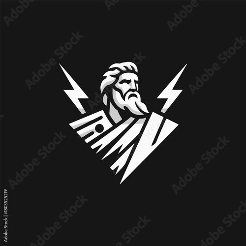 Zeus God Lightning Logo