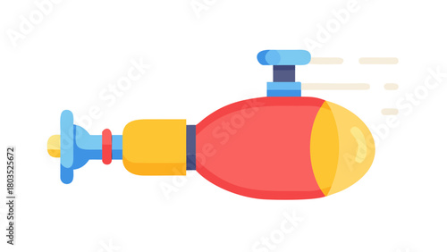 A red and yellow manual resuscitator device illustration
