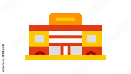 A Simplified Bus Terminal Icon Representing Public Transport