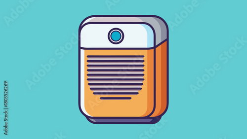 Air Purifier Cartoon Illustration in a Simple and Modern Style