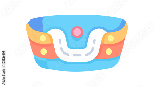 Cervical Collar Icon Vector In a Flat Design Style
