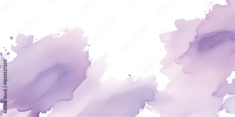 Obraz premium Watercolor Lavender Garden with Blended Soft Purple Hues, Light Blossom Detailing and Romantic Spring Mood for Branding, Packaging and Invitation Designs