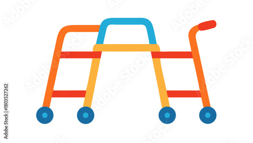 Illustration of a Walker Providing Support for Mobility Needs