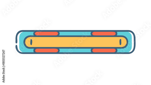 Illustration of a Spine Board in a Flat Vector Design