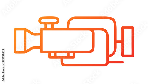 Orange ventilator icon on a black background