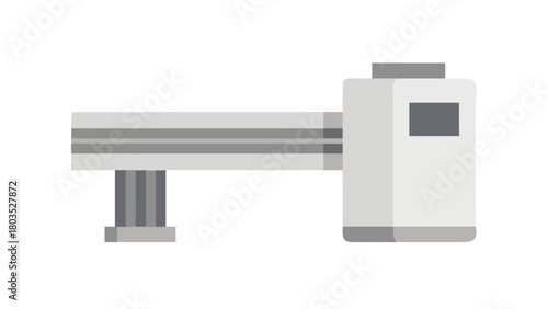 Xray machine icon in grey representing medical scanning