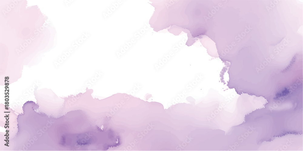 Obraz premium Watercolor Lavender Garden Scene with Soft Purple Blooms, Misty Petal Washes and Calm Spring Atmosphere for Invitations, Packaging and Aesthetic Floral Artwork