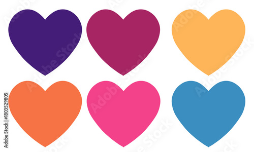 Heart shape cute art png pink full color