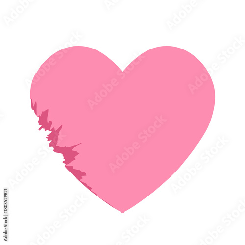 Heart shape cute art png pink full color
