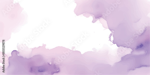 Watercolor Lavender Garden Scene with Soft Purple Blooms, Misty Petal Washes and Calm Spring Atmosphere for Invitations, Packaging and Aesthetic Floral Artwork