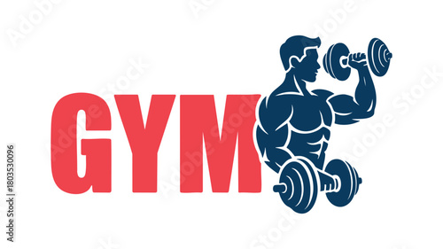 Gym and fitness workout logo design