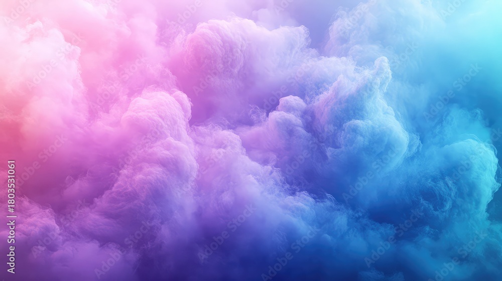 Fototapeta premium Abstract clouds forming a colorful pink purple blue gradient