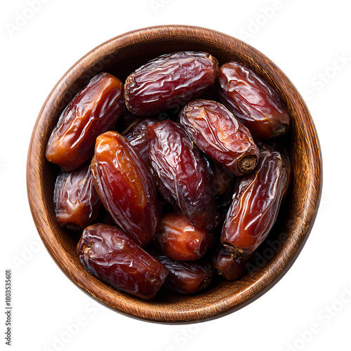 Wooden Bowl of Dates png