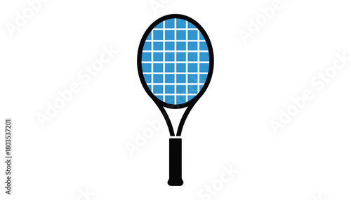 Tennis racket icon simple flat illustration isolated on white background for sports design and mobile apps