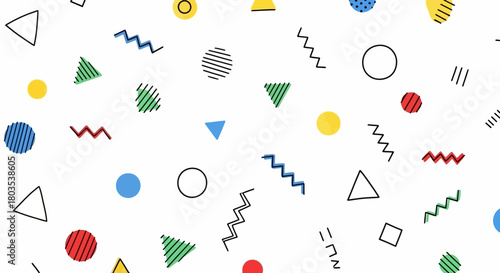 Colorful Geometric Shapes Pattern Abstract and Modern Design for Creative Backgrounds