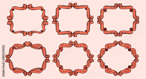 Ornate Ribbon Frames A Collection of Decorative Border Elements for Design Projects