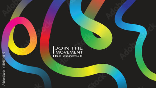 Dynamic multicolor gradient streaks swirling smoothly over a dark canvas, delivering a futuristic and eye-catching design suitable for graphic projects and posters.