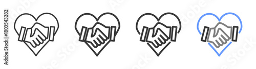 The Ultimate engagement Styles with Variations Line of icon set vector illustration