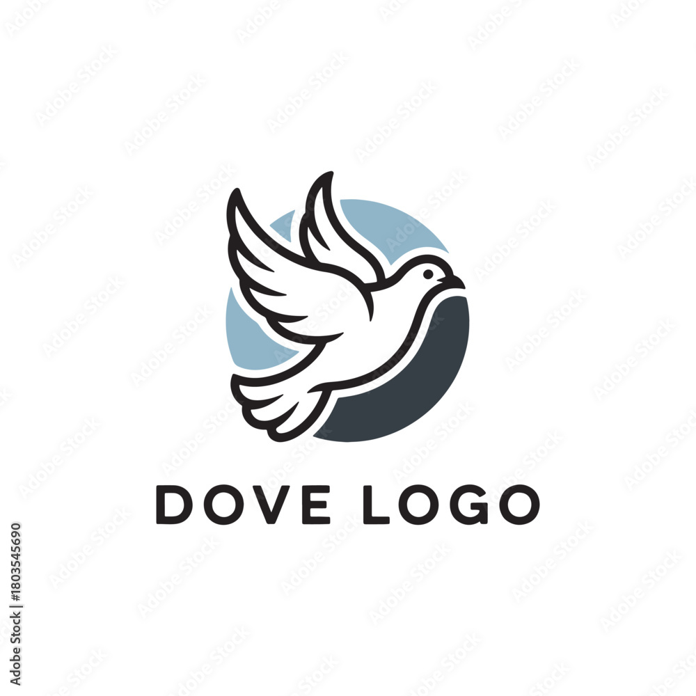 Fototapeta premium Elegant Dove Bird Logo Design