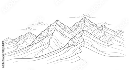 vector illustration of mountain landscape
