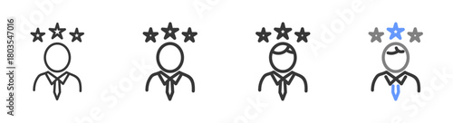 The Ultimate experience Styles with Variations Line of icon set vector illustration